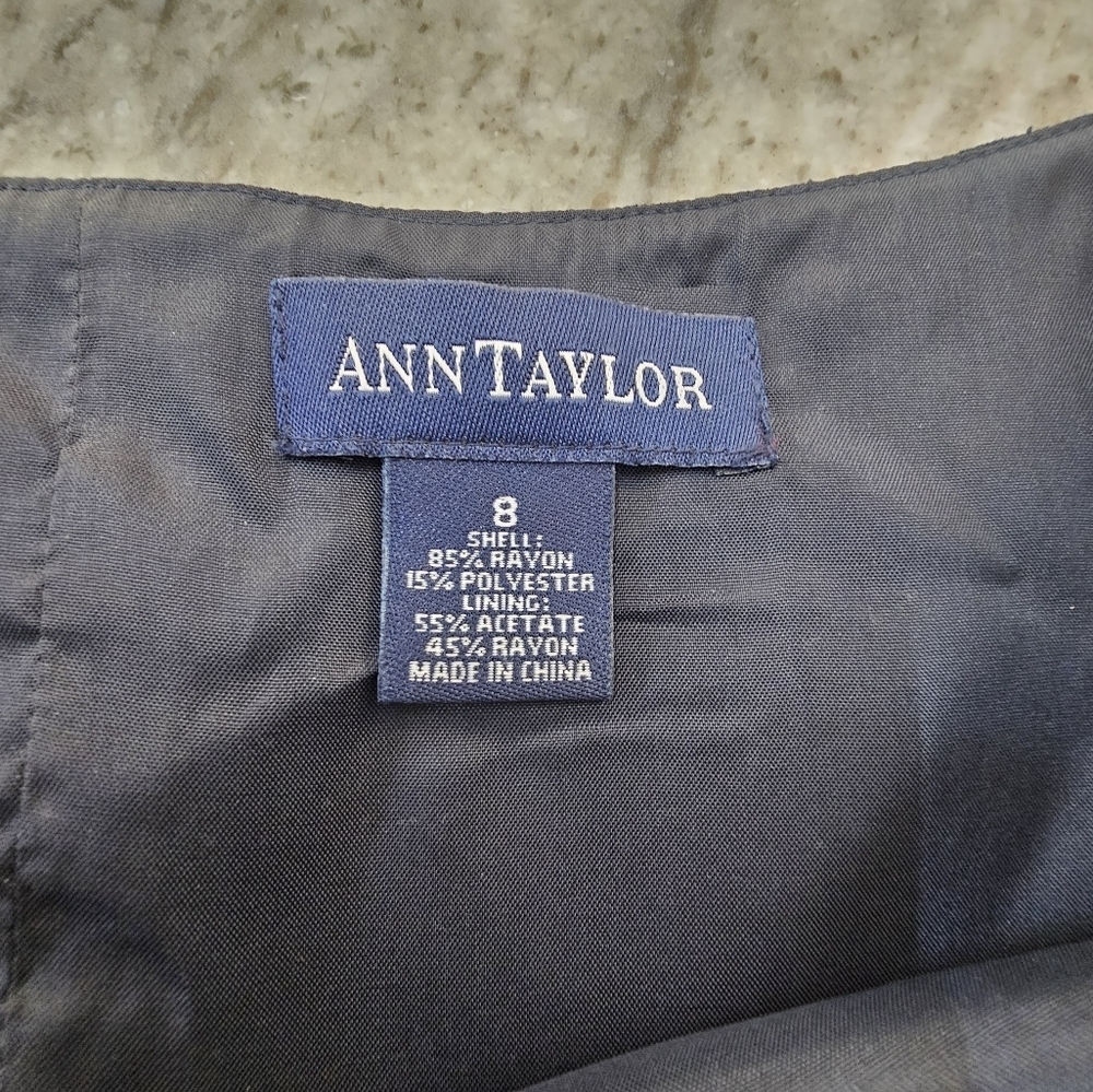 Ann Taylor Sleeveless Navy Blue Sequence Top Size 8 & Skirt Size 6 Set - Picture 4 of 12